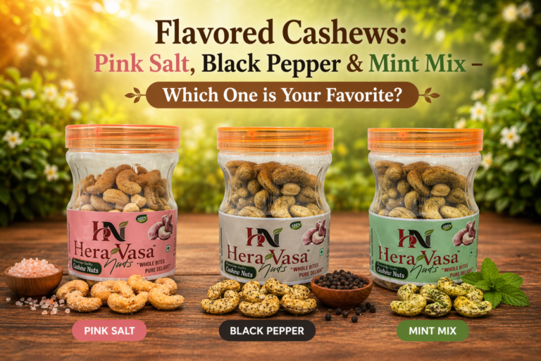 Flavored Cashews: Pink Salt, Mint Mix & Black Pepper – Which One is Your Favorite?